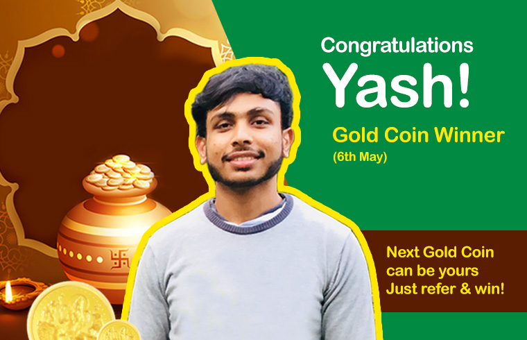 Akshaya Tritiya Gold Coin winner - 07/05/2019