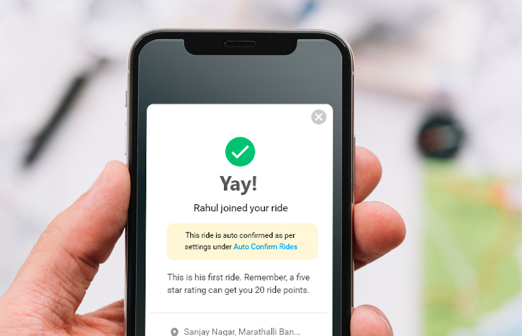Auto Confirm Feature helps to confirm ride instantly
