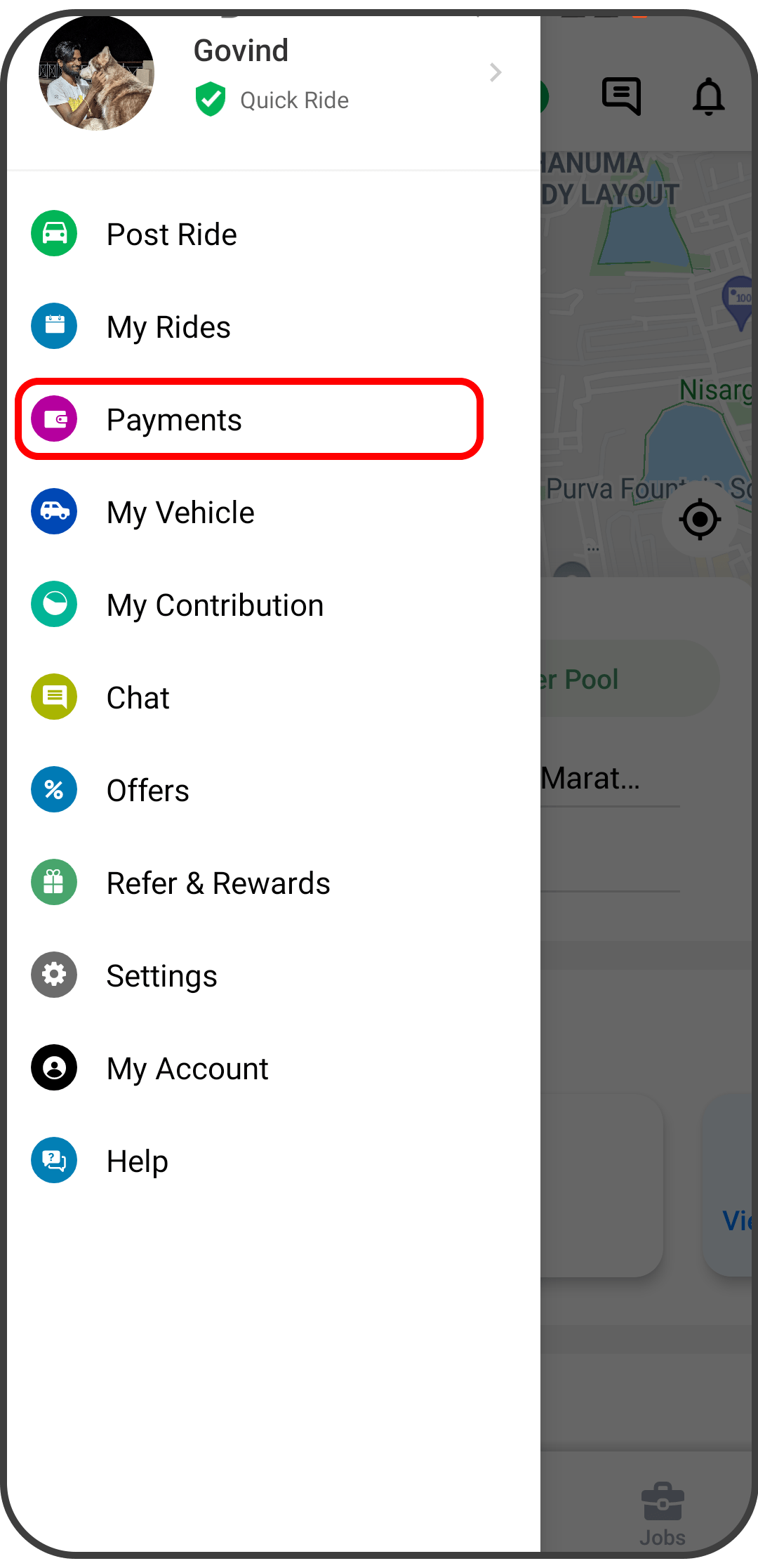 Redeem earned amount in 1 minute, Quick Ride