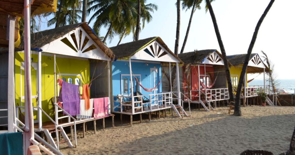 Colorful Beach Huts in Goa